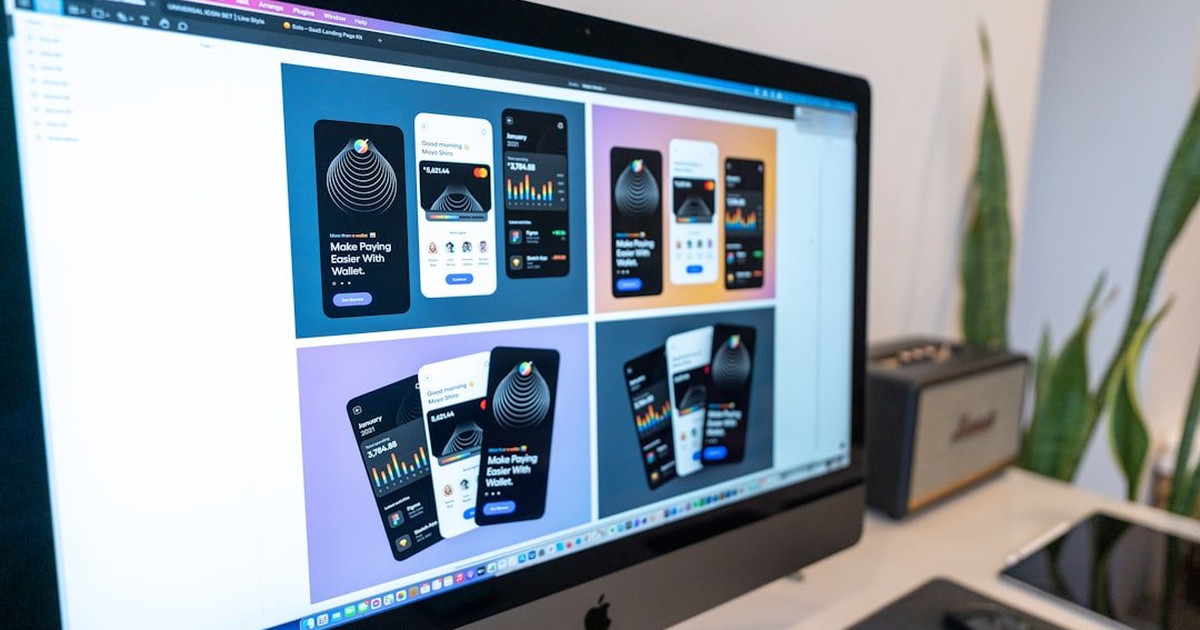 Responsive web design mockup showing the same website on desktop, tablet, and mobile