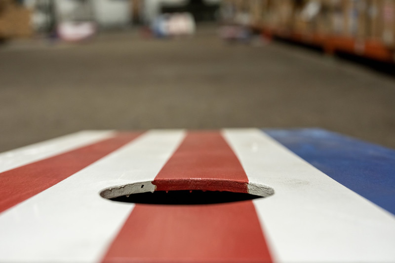 Cornhole Board Up Close
