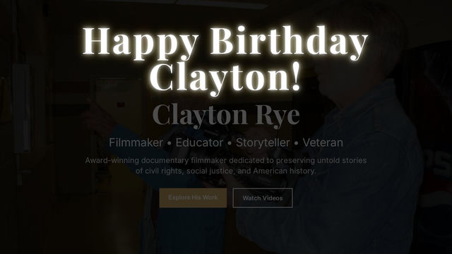 Building ClaytonRye.com for My Father's 77th Birthday