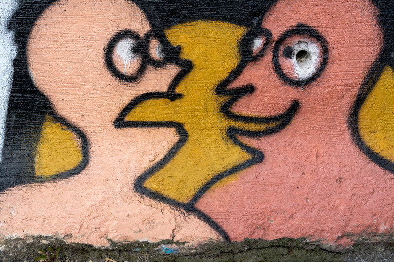 Graffiti Faces Conversation
