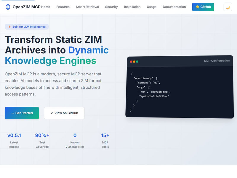 OpenZIM MCP Server documentation